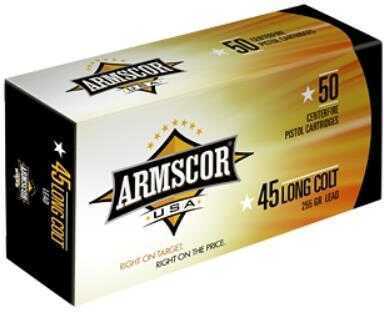 45 Colt 255 Grain Lead 50 Rounds Armscor Ammunition