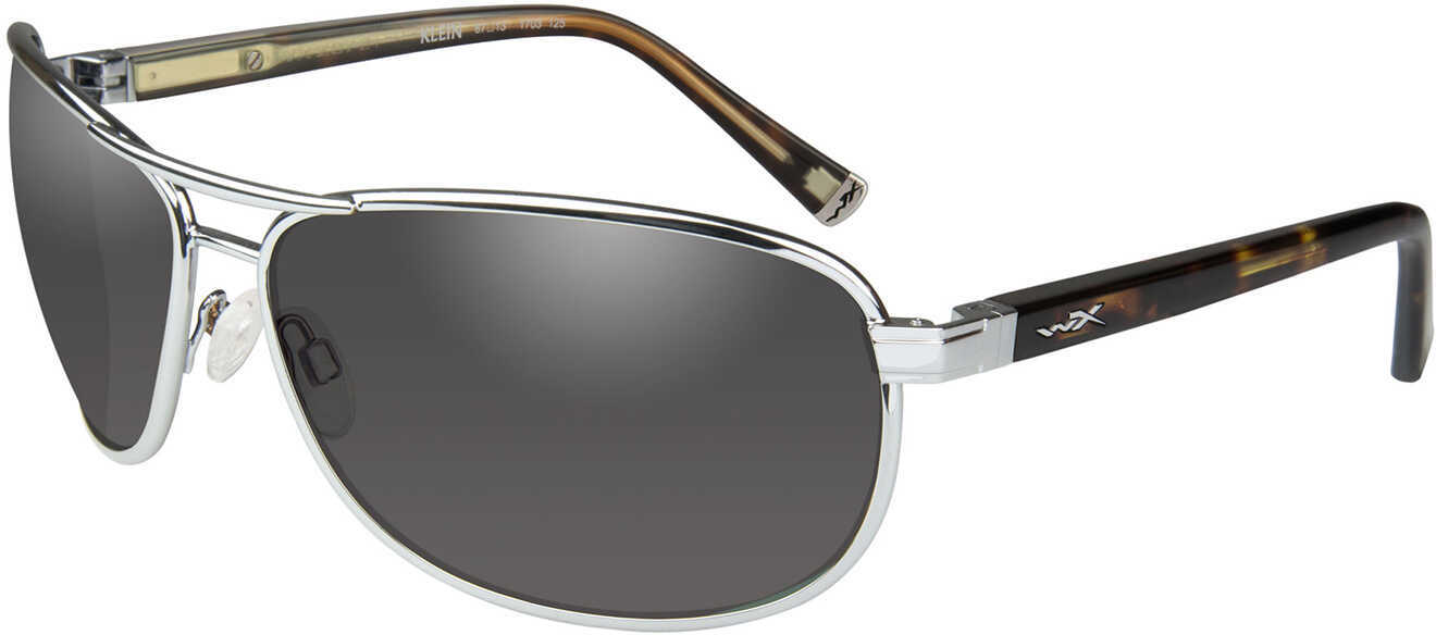 Wiley X ACKLE02 Klein Eye Protection Smoke Gray Lens Silver