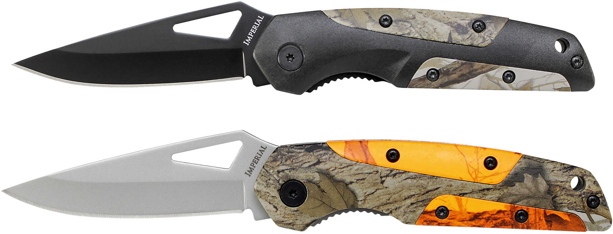 Imperial Knife SNOWBLIND Liner Lock 3" Blade 2-Pack Blaze/CMO