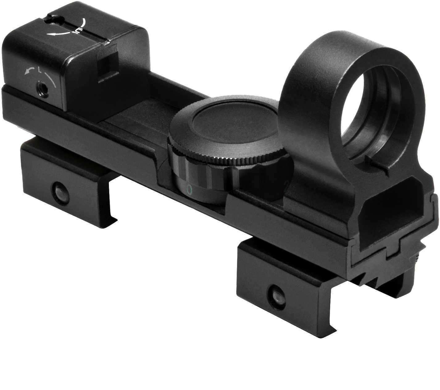 NCStar Dab Red Dot W/Mount Rifle 1X25mm Dual Dot Black Hardcoat Anodized