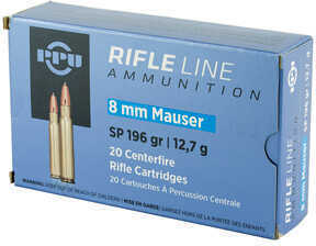 8mm Mauser 196 Grain Jacketed Soft Point 20 Rounds Prvi Partizan Ammunition