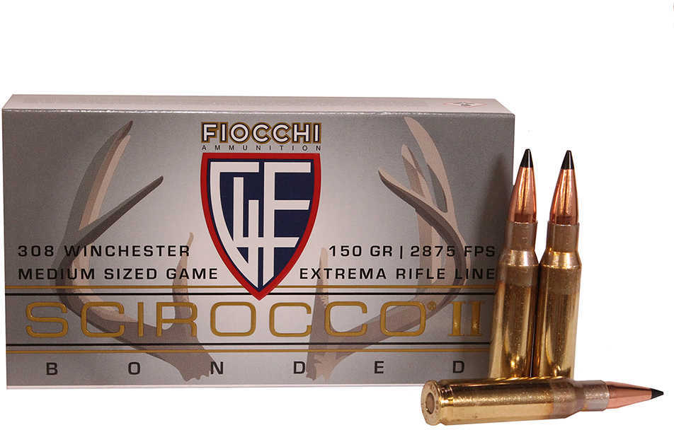 308 Win 150 Grain Spitzer Boat Tail 20 Rounds Fiocchi Ammunition 308 Winchester