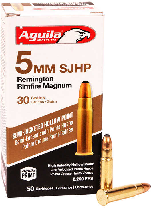 5mm Rem 30 Grain Jacketed Hollow Point 50 Rounds Aguila Ammunition 5mm Remington