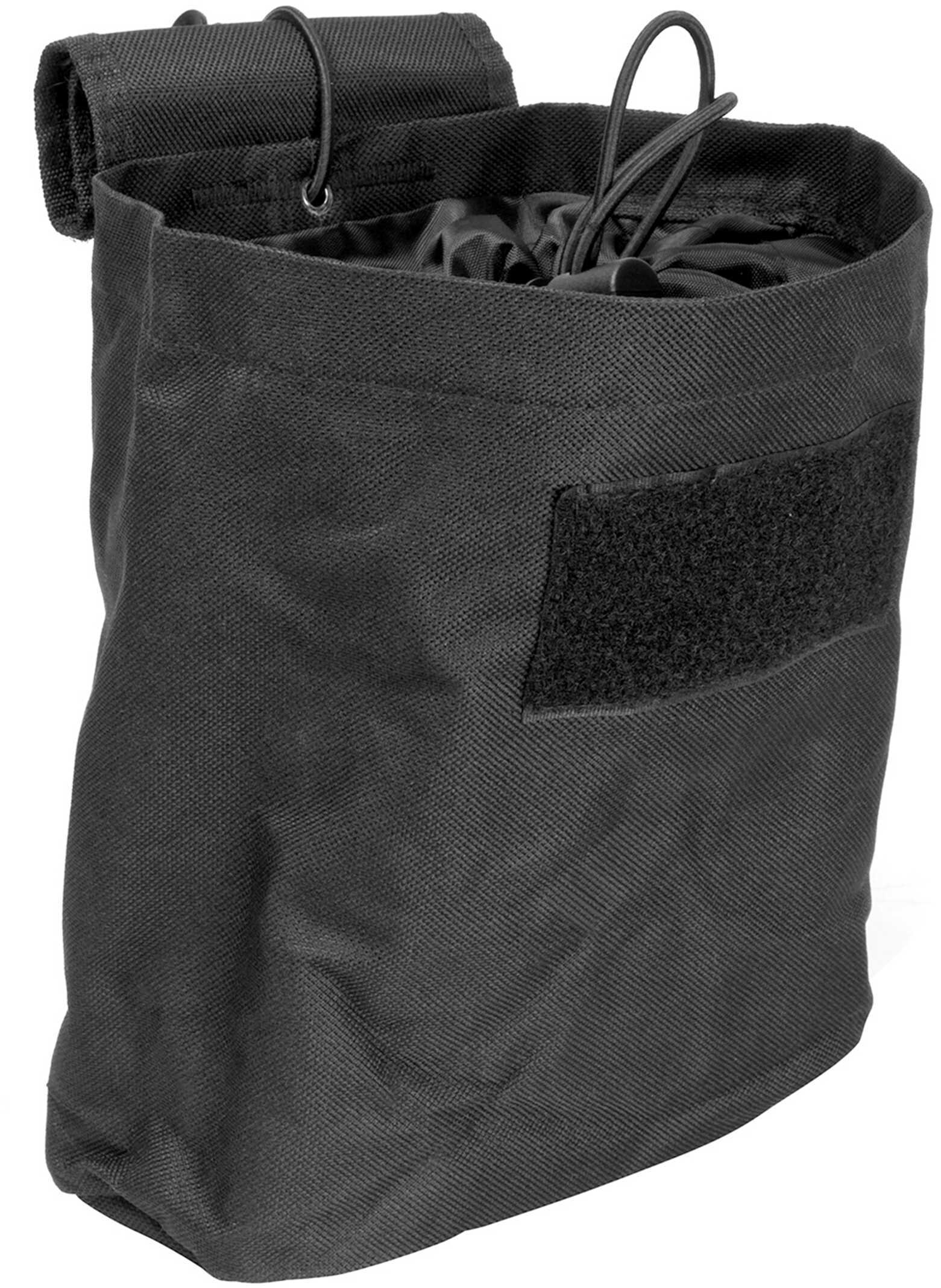 NCStar CVFDP2935B Folding Dump Pouch Canvas Black 7.5" L x 8.5" H x 3.5" W Exterior