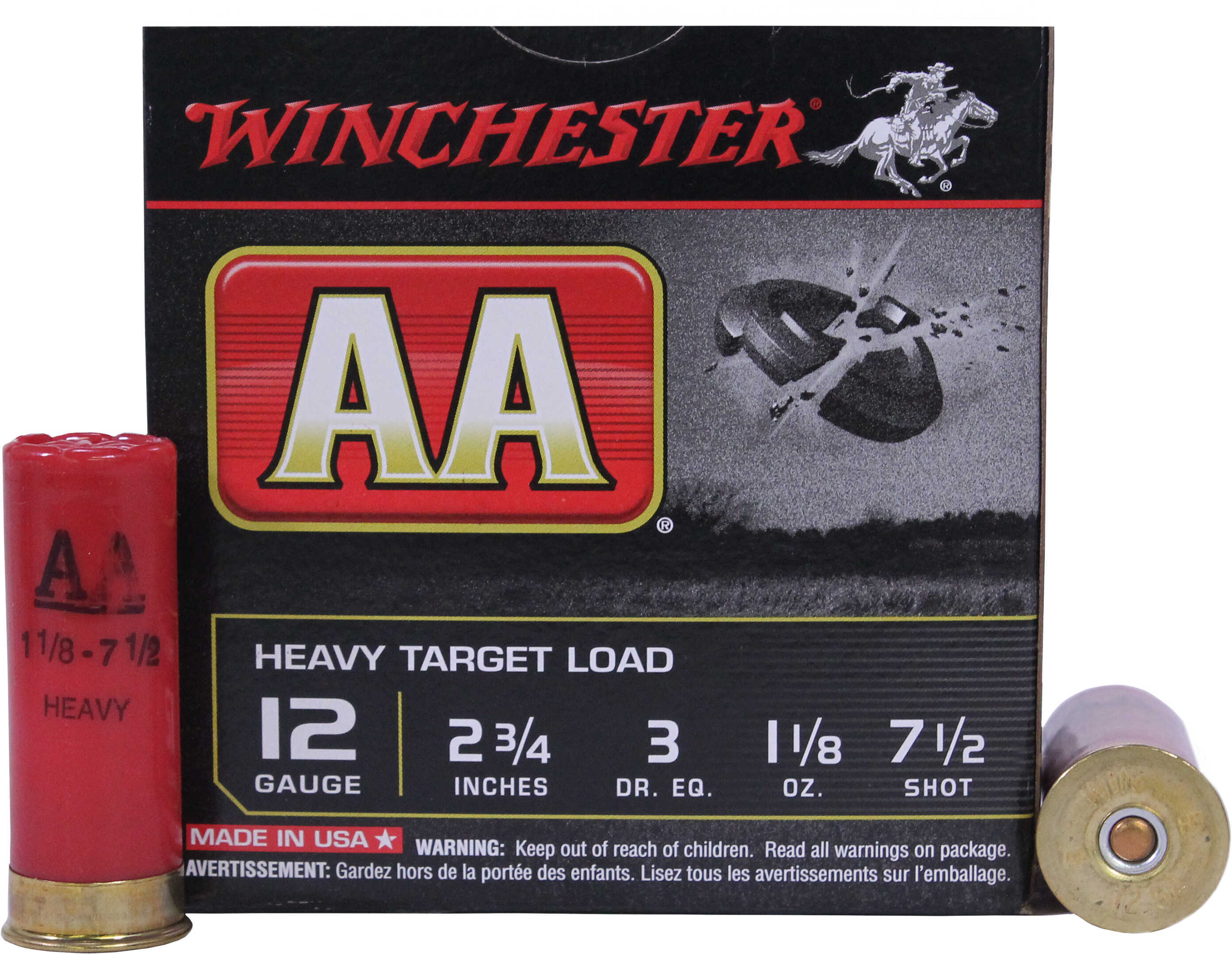 12 Gauge 2-3/4" Lead 7-1/2  1-1/8 oz 25 Rounds Winchester Shotgun Ammunition