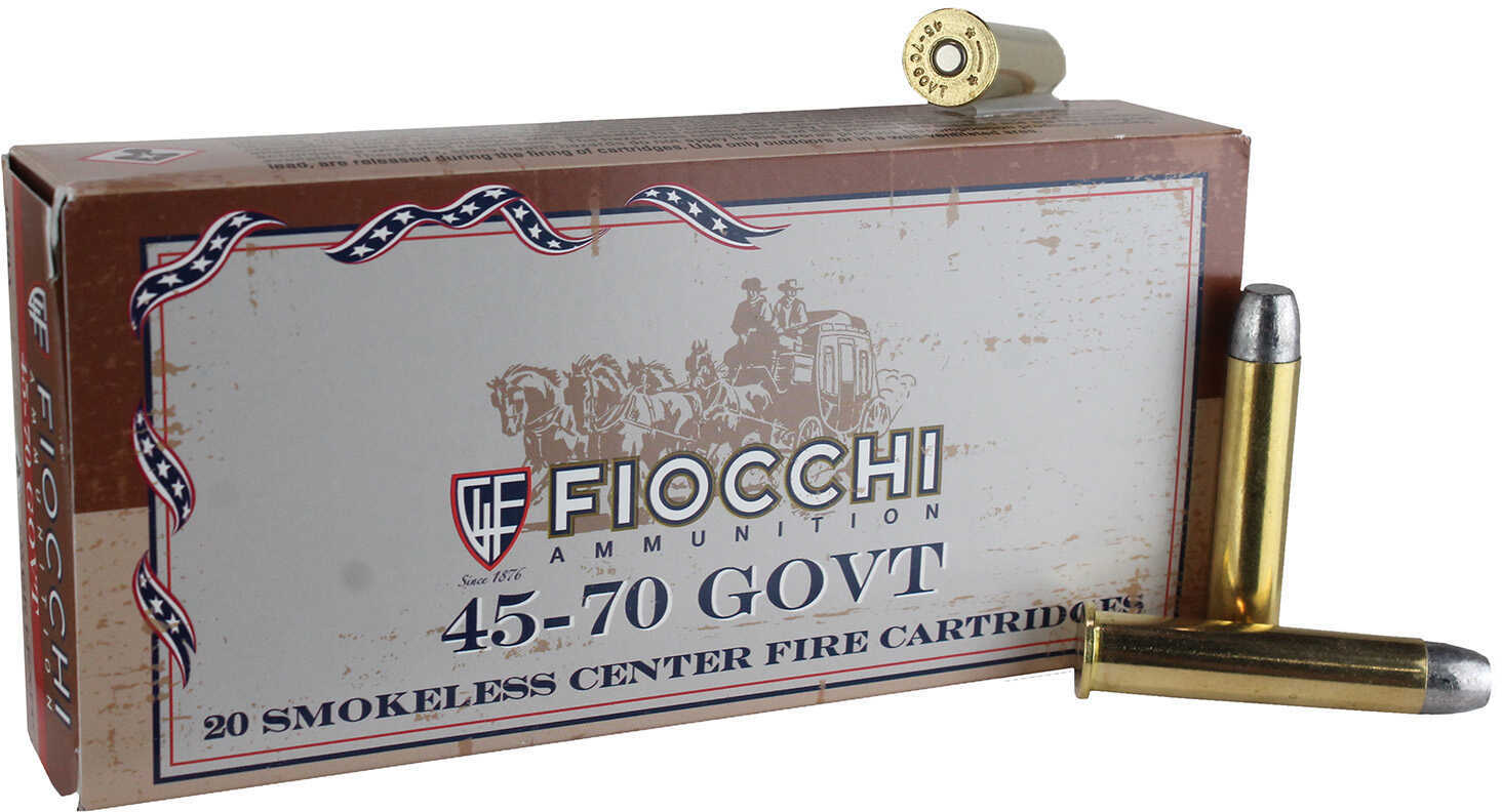 45-70 Government 405 Grain Lead flat Nose 20 Rounds Fiocchi Ammunition
