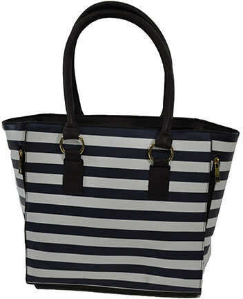 BDOG TOTE PURSE W/HSTR NAVY STRIPE