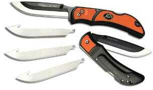 Outdoor Edge RLB30C Razor-Lite Folder 3.5" 420J2 Stainless Drop Point Tanto Polymer Black, Orange Inserts