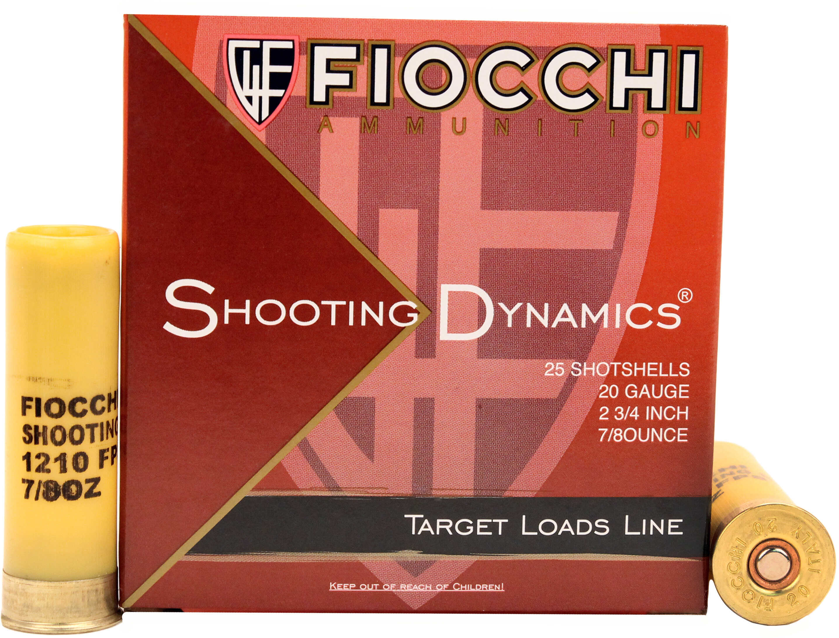 20 Gauge 2-3/4" Lead 7-1/2  7/8 oz 25 Rounds Fiocchi Shotgun Ammunition