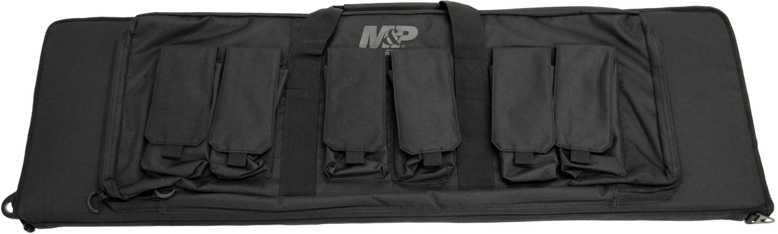 M&P Accessories 110025 Pro Tac 42" Black Nylon With Full Length External Pocket & 6 Magazine Pouches Includes Padded Sho