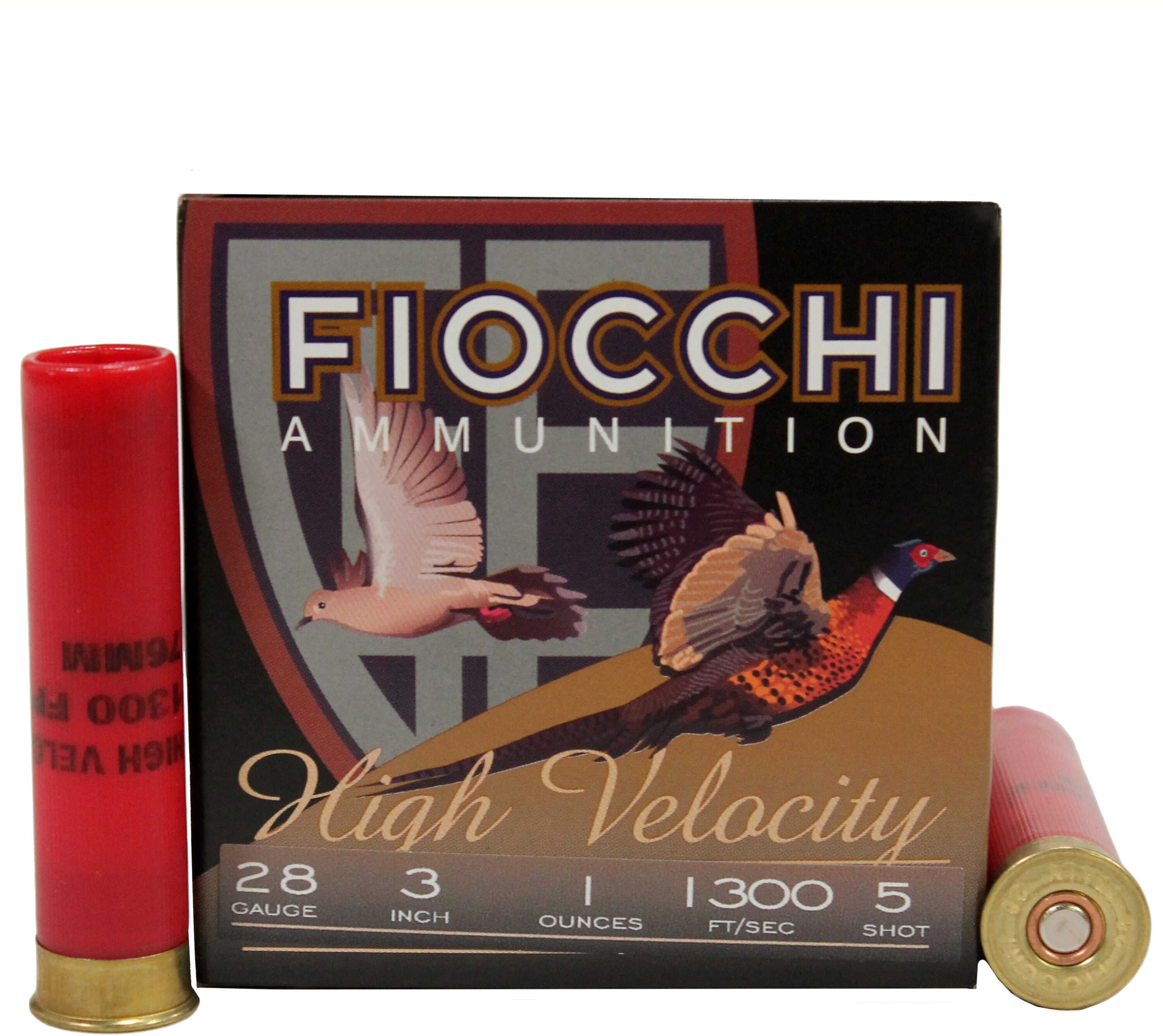 28 Gauge 3" Lead #5  1 oz 25 Rounds Fiocchi Shotgun Ammunition