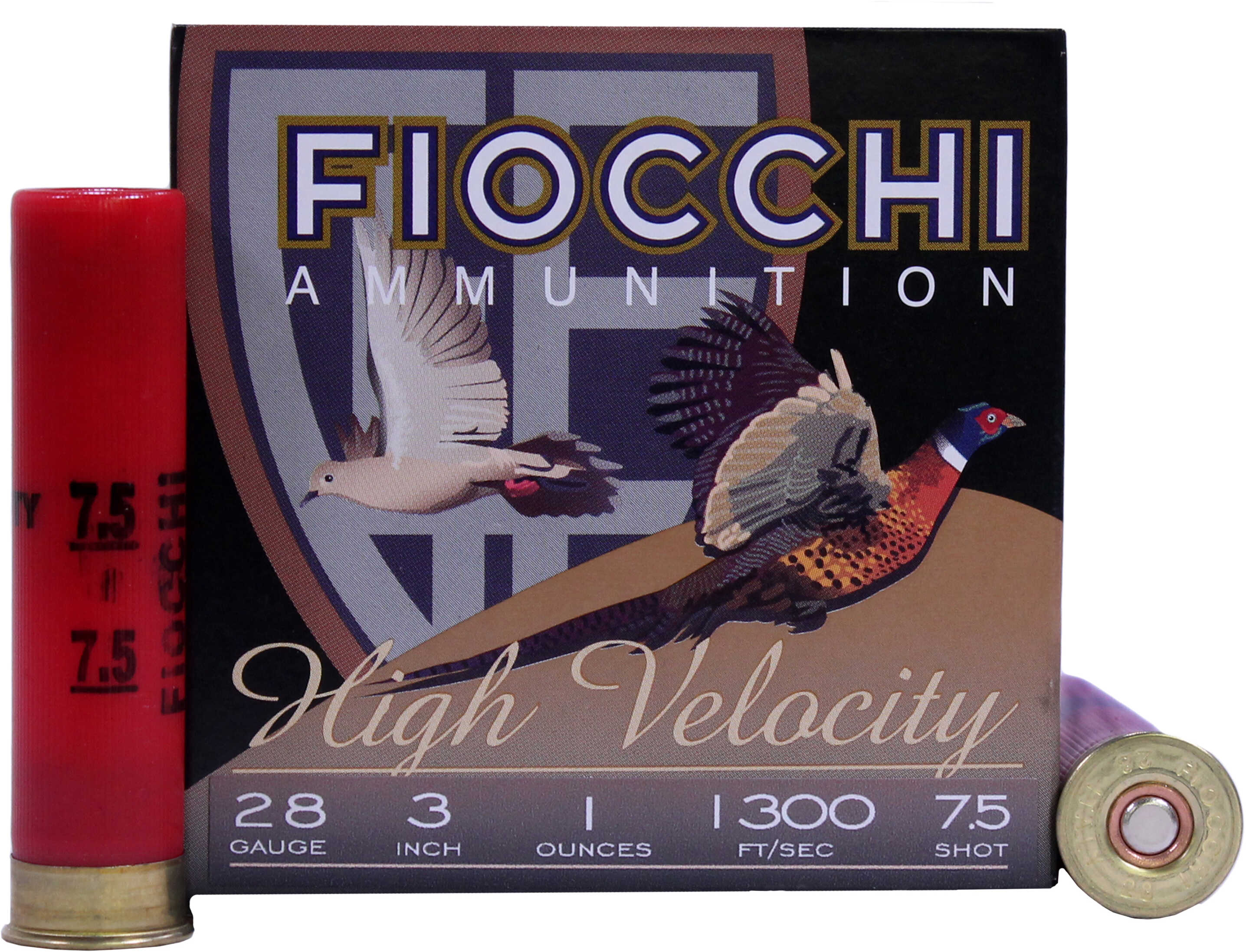 28 Gauge 3" Lead 7-1/2  1 oz 25 Rounds Fiocchi Shotgun Ammunition