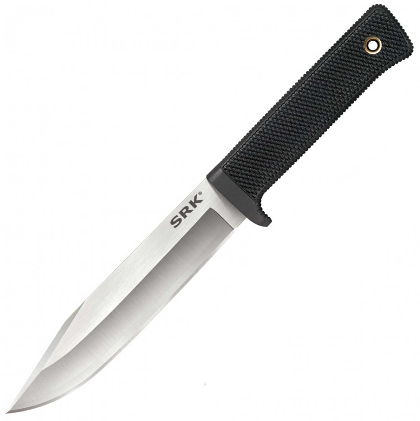 Cold Steel Cs-35An San Mai SRK 6" Fixed Plain Satin Vg-10 Blade/Black Checkered W/Finger Guard Kray-Ex Handle