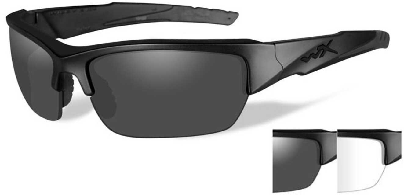 Wiley X CHVAL07 Valor Medium Smoke Gray/Clear Lens Polycarbonate Matte Black Frame