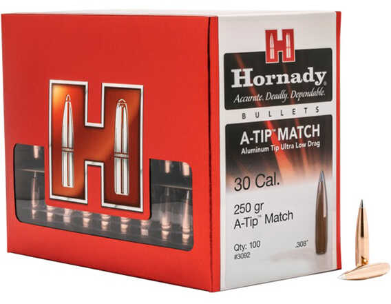 Hornady 3092 A-Tip 30 Caliber 250 Grain Ballistic Tip 100 Box