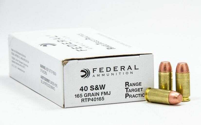 40 S&W 165 Grain FMJ 50 Rounds Federal Ammunition