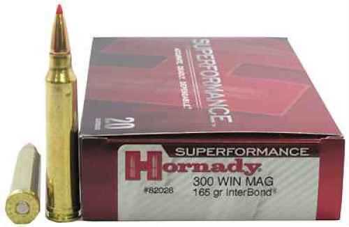 300 Winchester Magnum By Hornady 165 Grain Interbond Superformance /20 Md: 82028 Ammunition