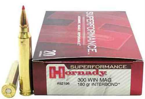 300 Winchester Magnum By Hornady 180 Grain Interbond, Superformance/20 Md: 82198 Ammunition