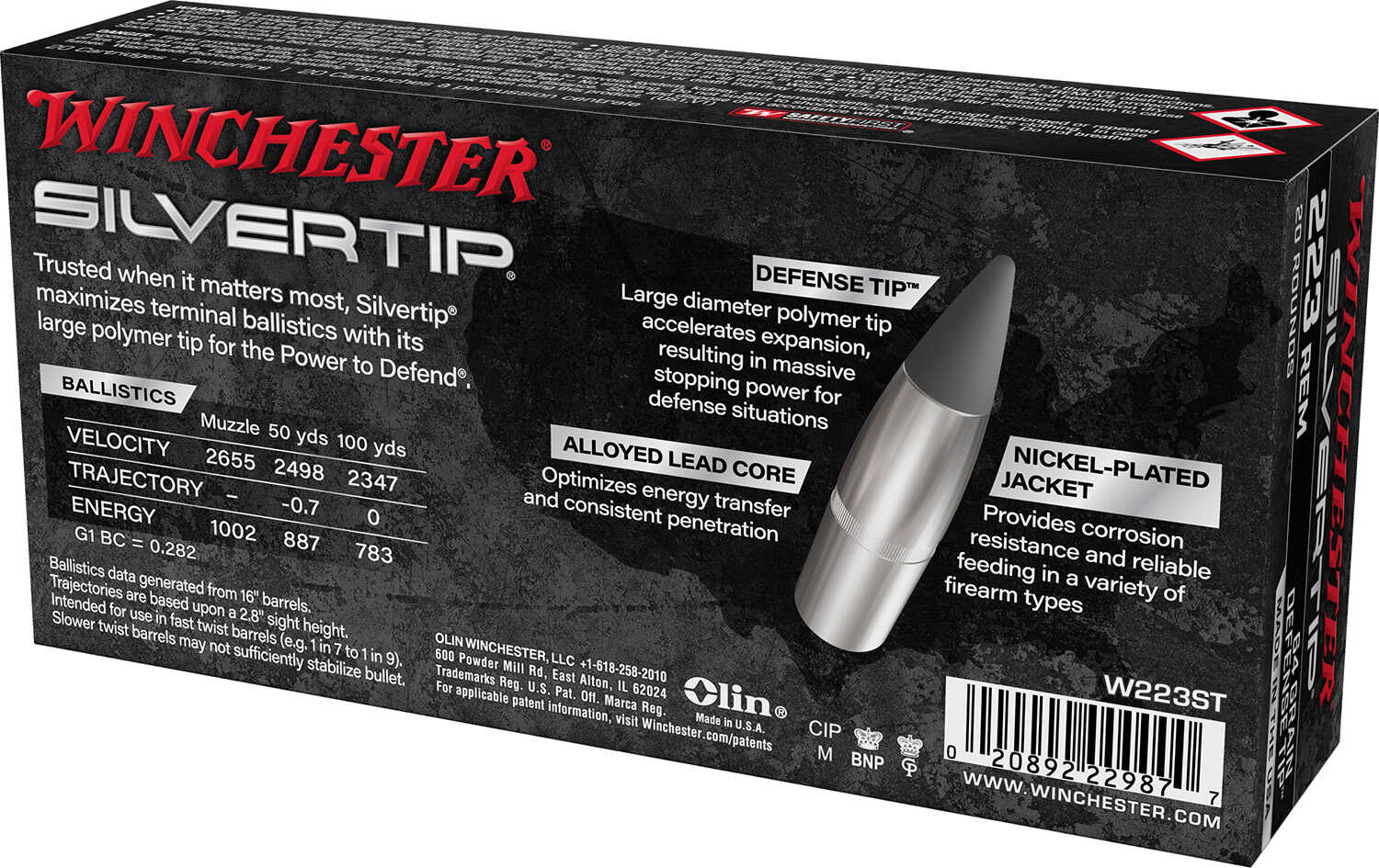 223 Rem 64 Grain Ballistic Tip 20 Rounds Winchester Ammunition 223 Remington