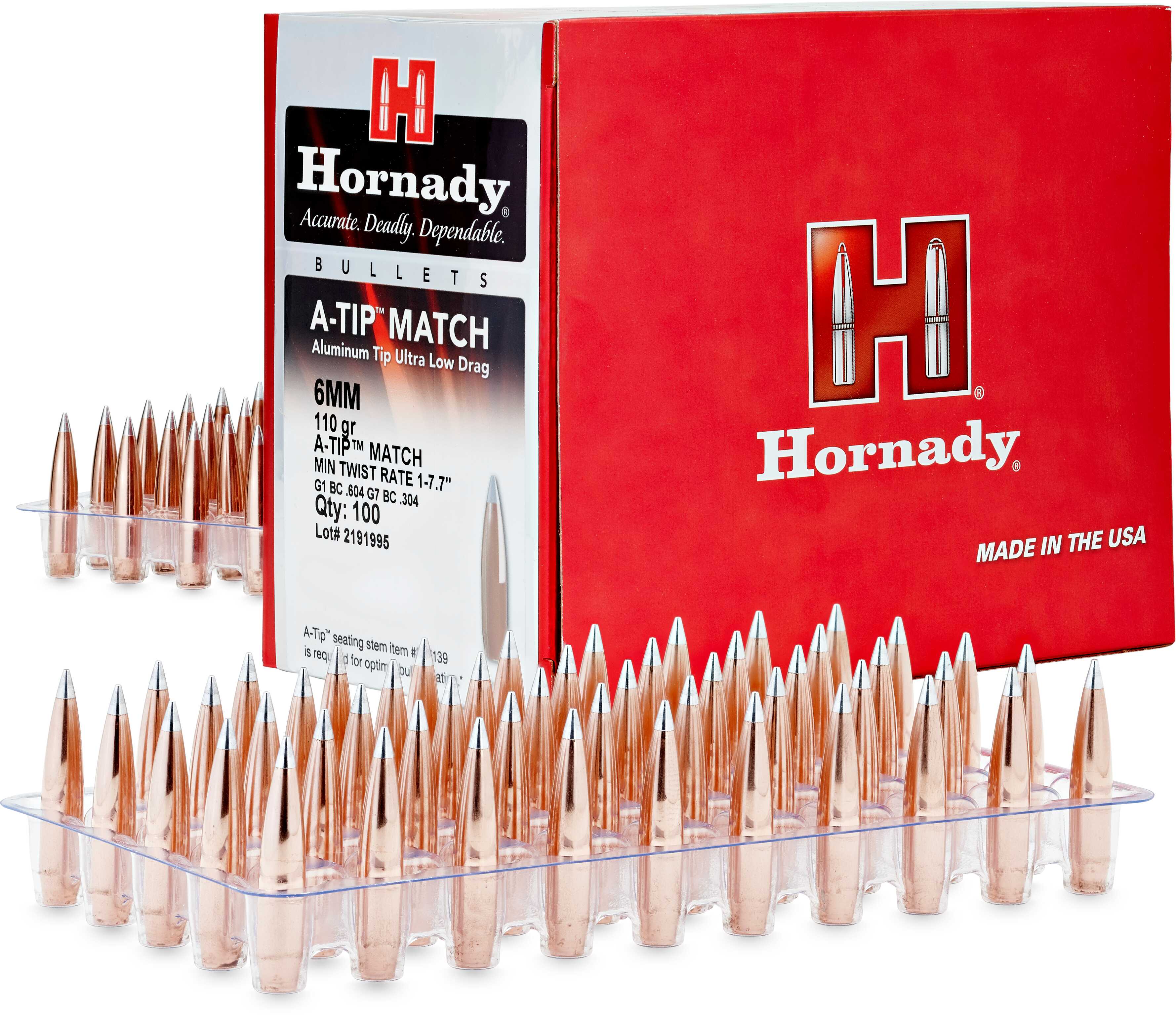 Hornady A-Tip Match 375 Cal .375 390 Gr 25 Per Box