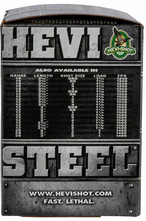 12 Gauge 3-1/2" Hevi Metal #2  1-1/5 oz 25 Rounds Hevi-Shot Shotgun Ammunition