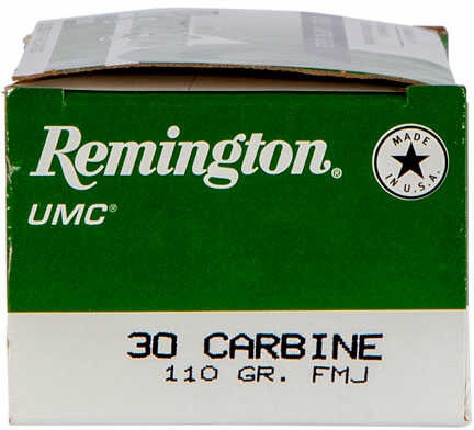 30 Carbine 110 Grain Full Metal Jacket 50 Rounds Remington Ammunition