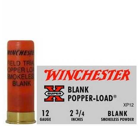 Super X Shotshell Blanks By Winchester 12 Gauge 2 3/4" Smokeless Powder Field Trail Popper Ammunition Md: XP12