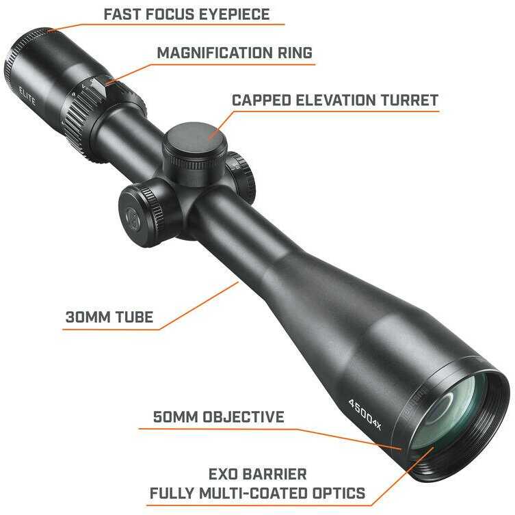 Bushnell Elite 4500 4-16x50 Rifle Scope SFP Multi-X Reticle Black Box