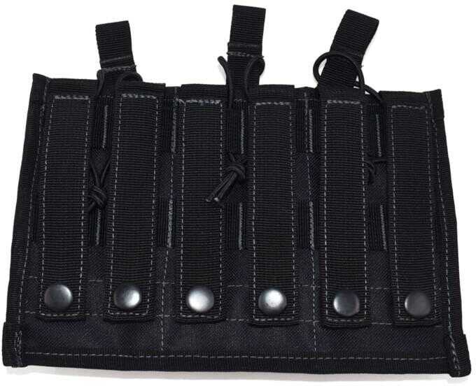 Advance Warrior Solutions Arottmpbl Double Mag Pouch Open Top Black, Molle Attachment For Ar Style Mags