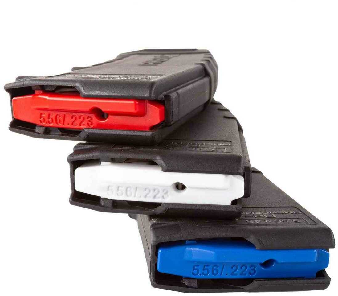 Amend2 3Pack556Black30 Mod-2 30+1 5.56 Nato Fits AR-15 Red/White/Blue Polymer