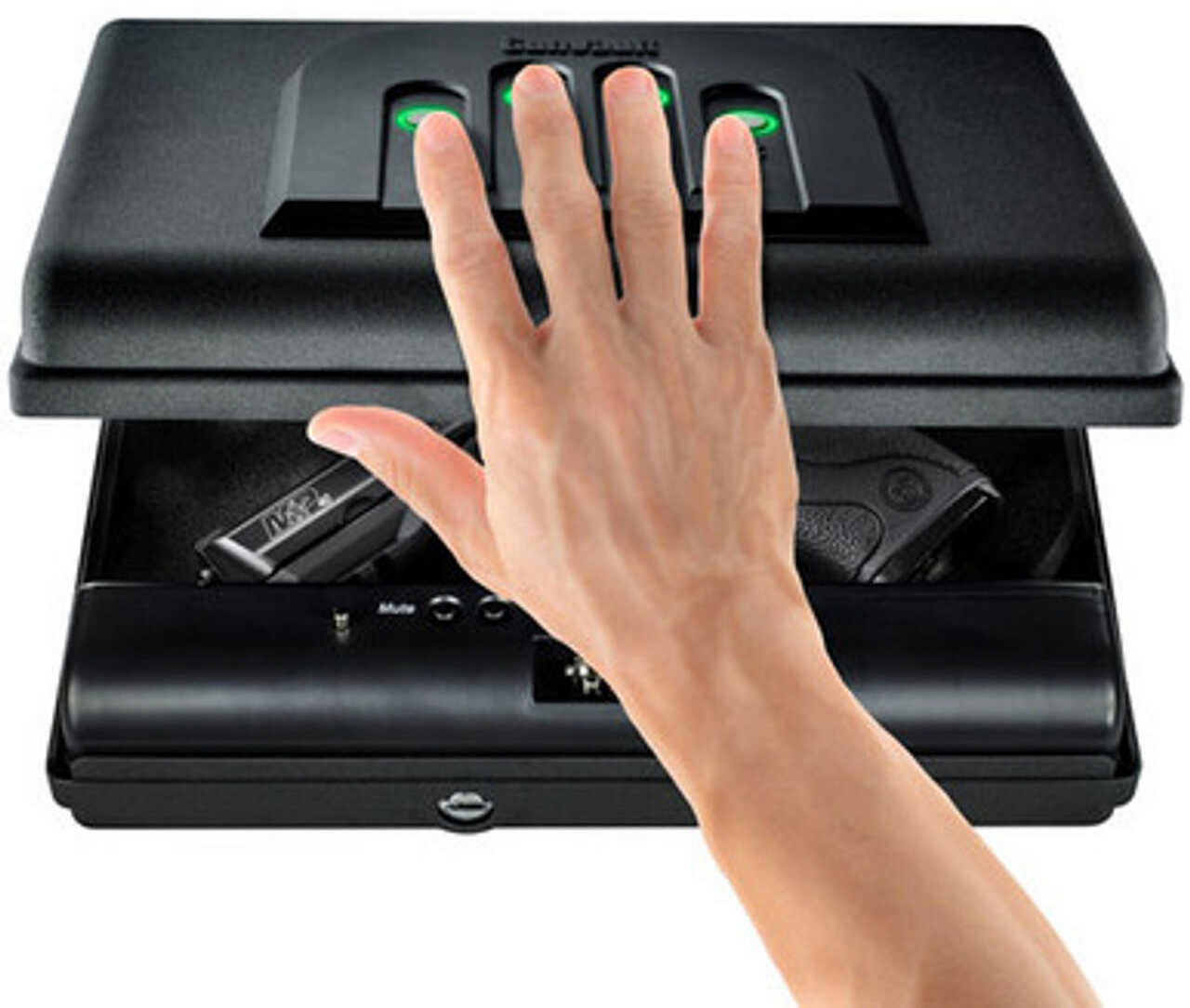 GunVault MicroVault Portable Security Safe Matte Black Battery Not Included MV550-19-STD