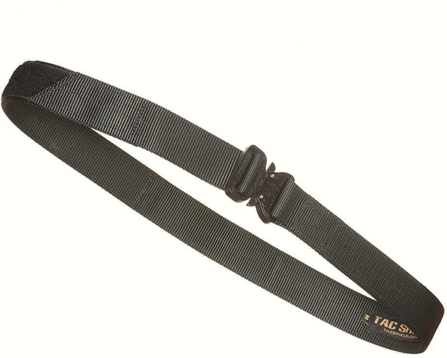 TACSHIELD (Military Prod) T303-MDBK Tactical Gun Belt With Cobra Buckle 34"-38" Webbing Black Medium 1.75" Wide