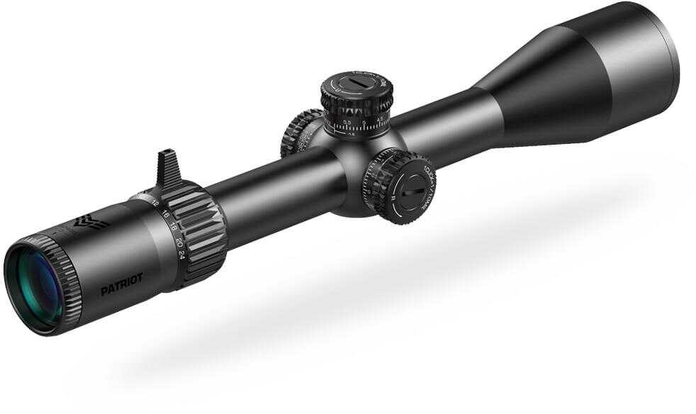 Swampfox Patriot Precision Series 6-24x50 Rifle Scope FFP Sharpshooter Grid Mil Reticle Black
