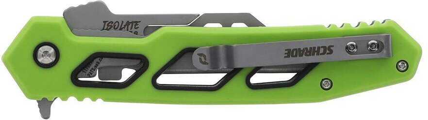 Schrade Isolate Enrage 7 Folding Knife 2-3/5" Replaceable Blade Green