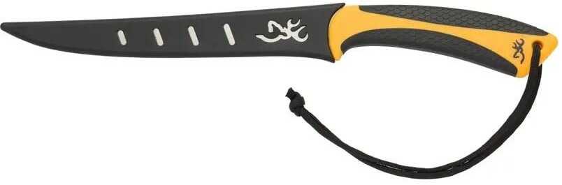 Browning White Water Fillet Knife 7 1/4" Fixed Blade Yellow