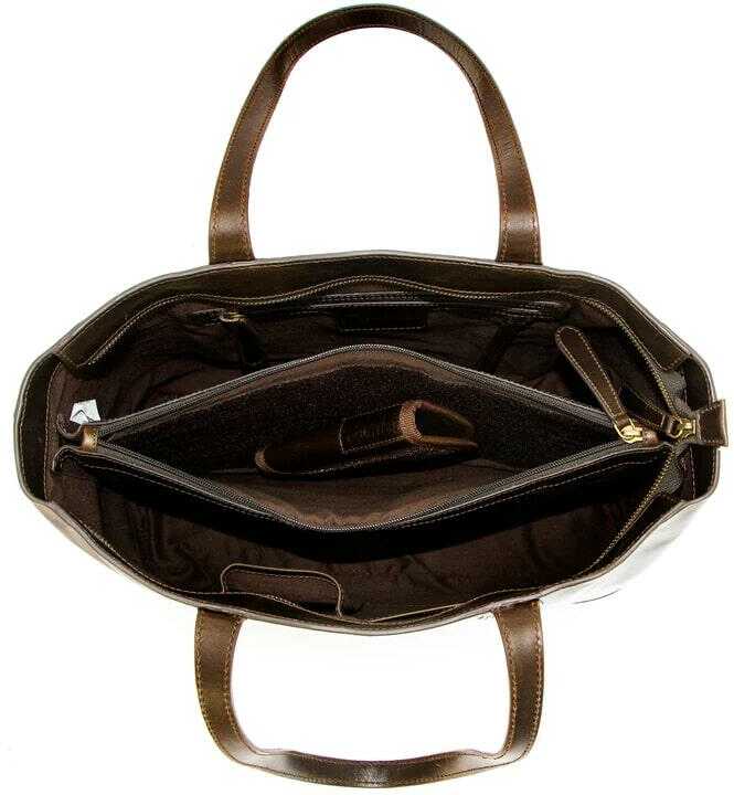Rugged Rare Juno Gaia Concealed Carry Handbag Chestnut