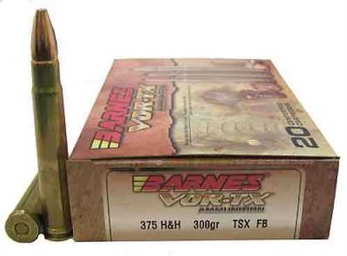Barnes VOR-Tx 375 H&H Per 20 300 Grain TSX-FB Md: 22014 Ammunition