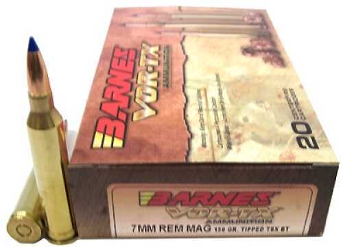 7mm Rem Mag 150 Grain Ballistic Tip 20 Rounds Barnes Ammunition 7mm Remington Magnum