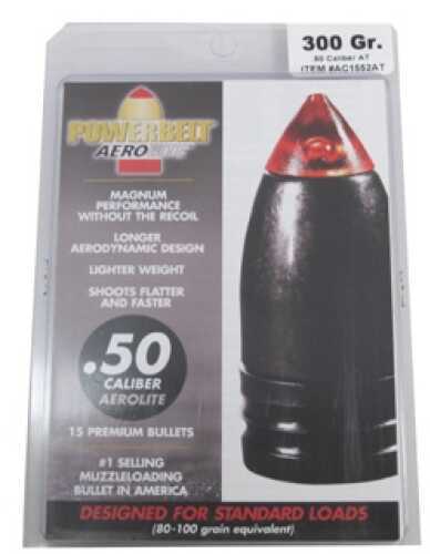 Powerbelt Aerolite Bullet .50 cal. 300 gr. 15 pk. Model: AC1552AT