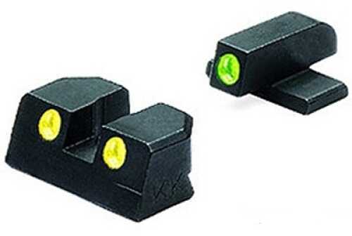 Meprolight USA 101103201 Tru-Dot Day/Night Tritium Sights 226/320 Fixed Green Yellow Black Frame
