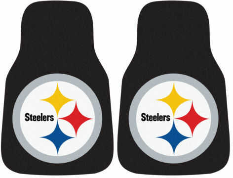 FanMats 2 Piece Carpet Car Mat Set Nfl - Pittsburgh Steelers