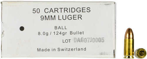 Ruag Ammotec 366841000 Swiss P 9MM Luger 8.0SX 41.7 50/20