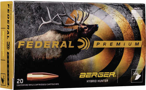 300 Win Short Mag 185 Grain Berger Hybrid Hunter 20 Rounds Federal Ammunition Winchester Magnum