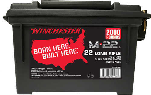 22 Long Rifle 40 Grain Lead Round Nose 4000 Rounds Winchester Ammunition