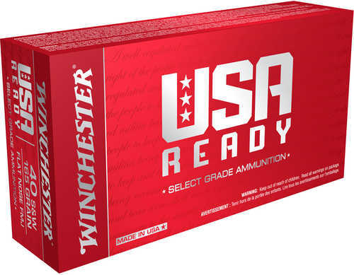 40 S&W 165 Grain Full Metal Jacket 50 Rounds Winchester Ammunition