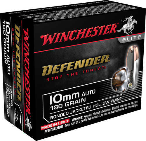 10mm 180 Grain Bonded Jacket Hollow Point 20 Rounds Winchester Ammunition