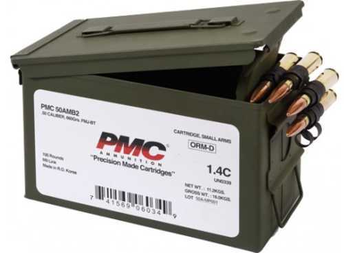 50 BMG 660 Grain FMJ-BT 100 Rounds PMC Ammunition