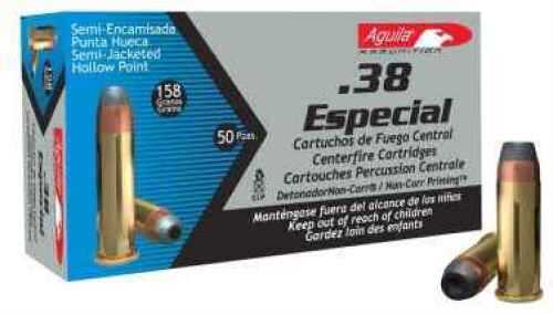 38 Special 158 Grain Semi-Jacketed Hollow Point 50 Rounds Aguila Ammunition