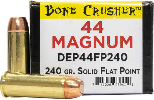 44 Rem Mag 240 Grain Solid Flat Point Bone Crusher 25 Rounds MAGNUM RESEARCH Ammunition