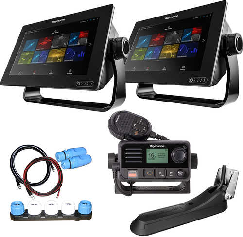 Raymarine Axiom&trade; 9 RV Combo Boat in Box w/2 - 9" Displays RV-100 Transducer LNC2 Charts Ray53 S